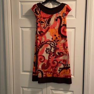 Multicolor midi dress.